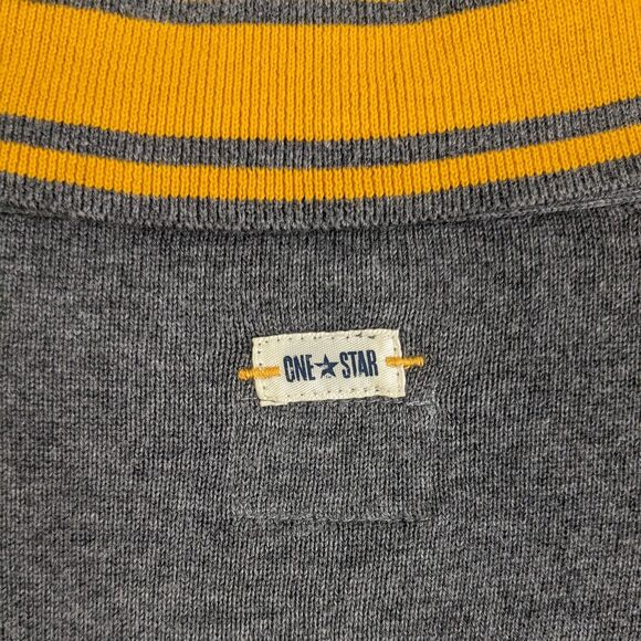 Vintage Y2K Converse Sweater Striped Blokecore Collegiate Ivy Gray Yellow XS - Picture 6 of 11